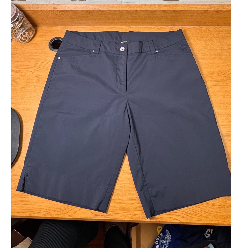 Abacus Women's Luxury‎ Golf Shorts Size 12 Dark Blue Premium 10.5" Inseam